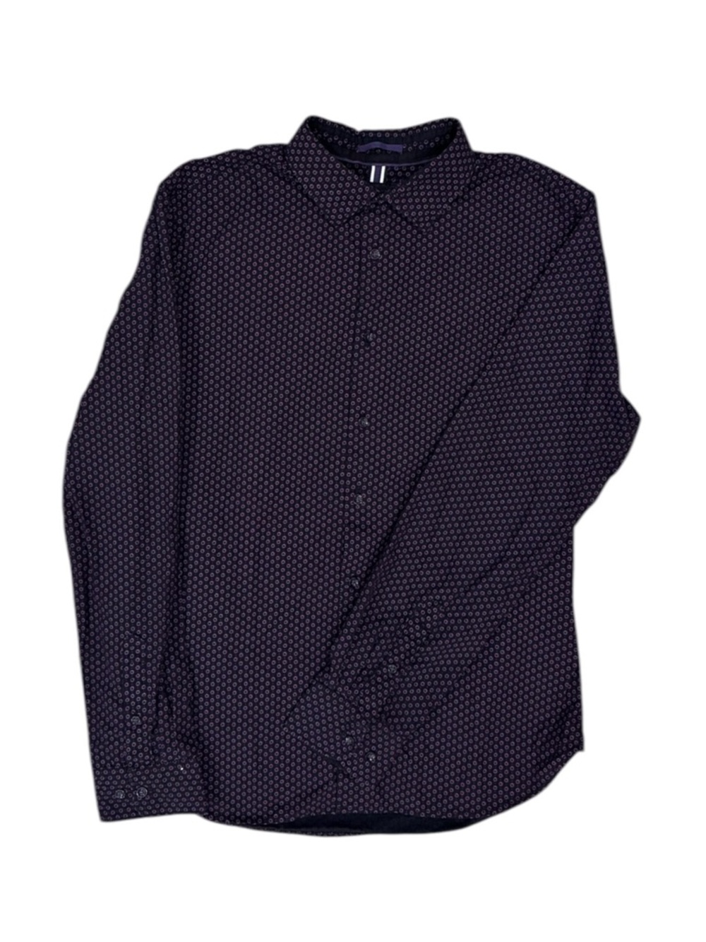 CACTUS MAN BY RICKY SINGH Black Button-Up Shirt with Purple Floral Print